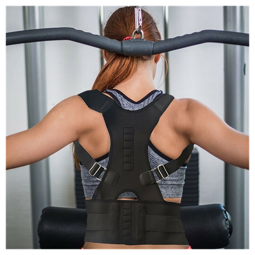 Ergonomic back support corrector for improved spinal alignment, reducing back pain and promoting better posture.