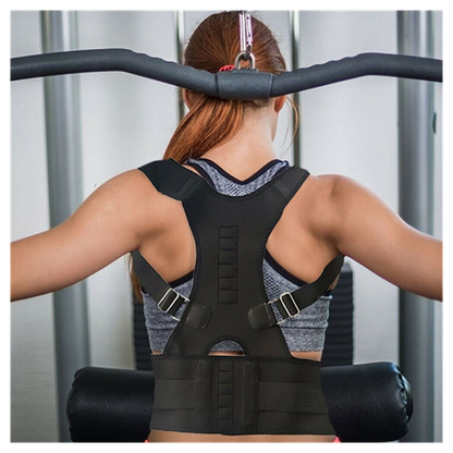 Ergonomic back support corrector for improved spinal alignment, reducing back pain and promoting better posture.